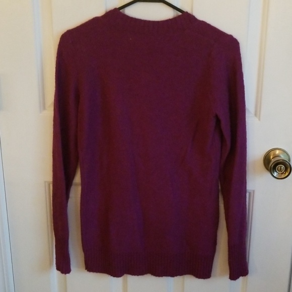Dark Purple Wool Blend Sweater - Picture 4 of 5